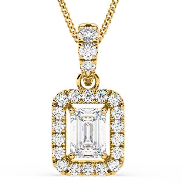 Annabelle Lab Diamond 1.38ct Pendant Necklace in 18K Yellow Gold F/VS1